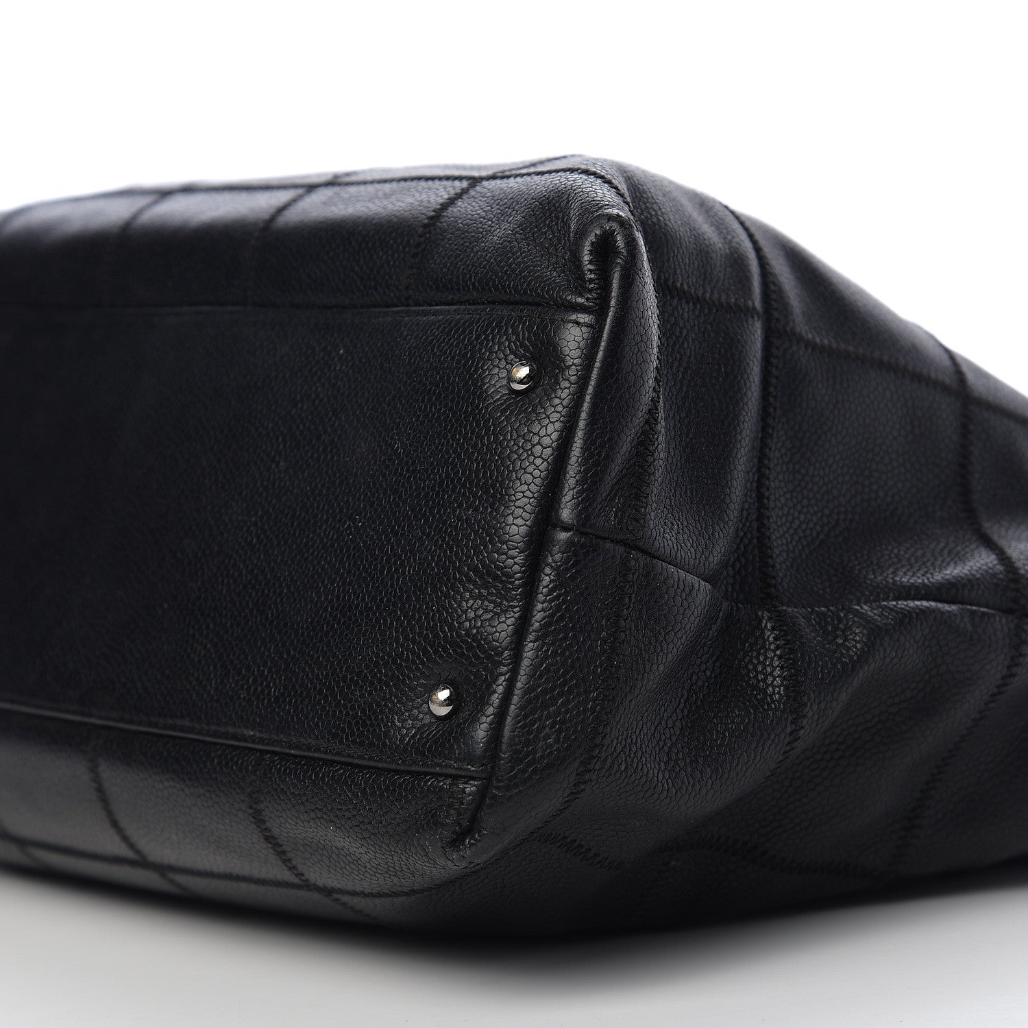 Chanel Caviar Square Stitched Tote Black 9 of 9