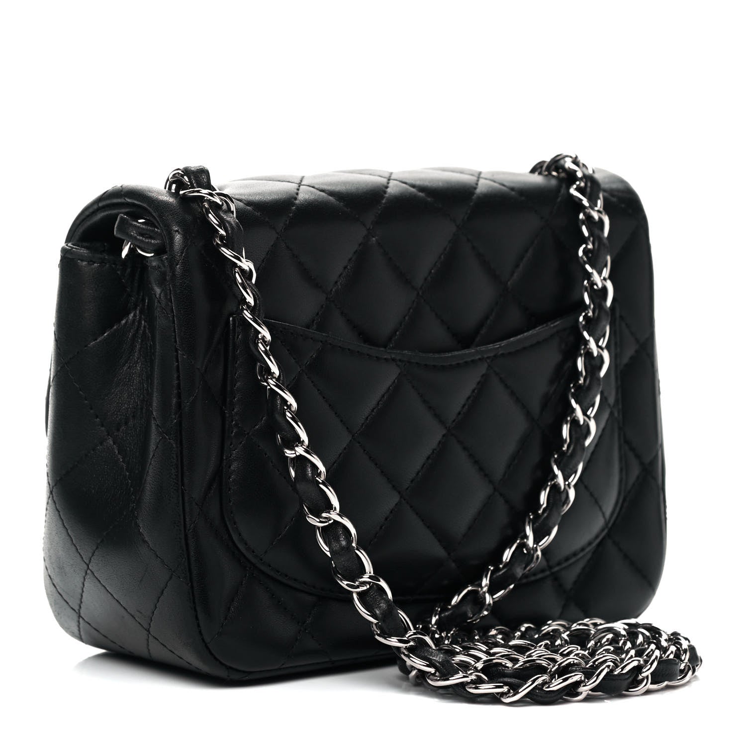 Chanel Lambskin Quilted Mini Square Flap Black 3 of 9