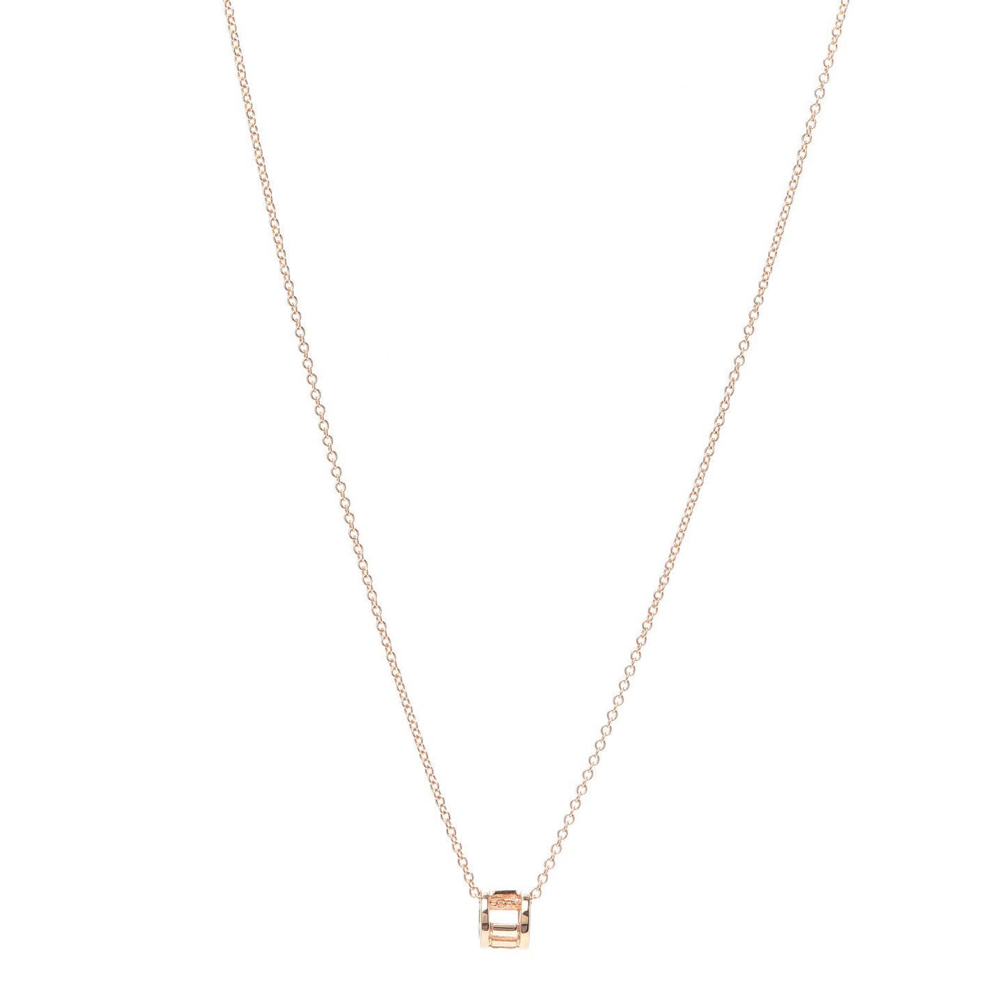 18K Rose Gold Atlas Open Pendant Necklace