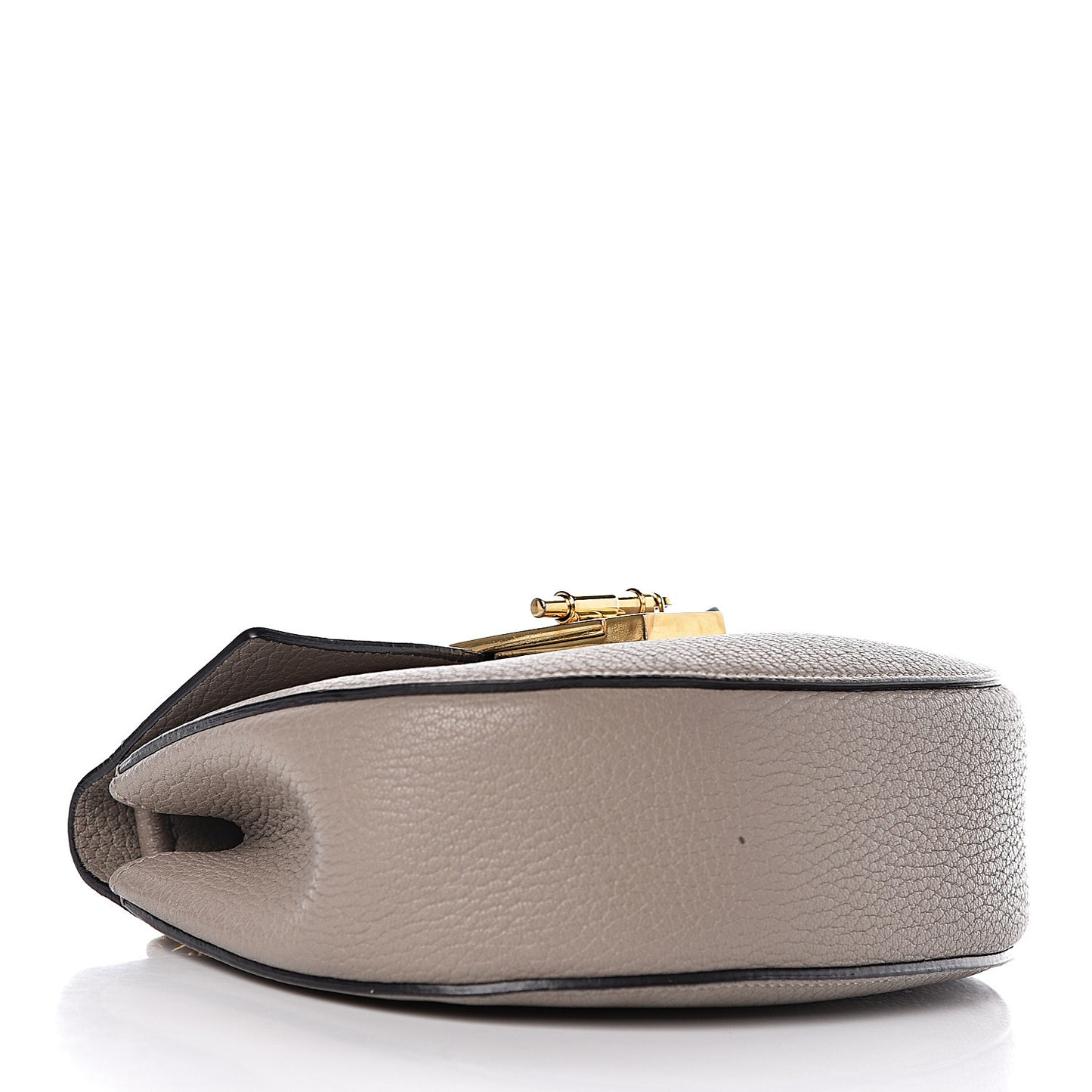 Grained Lambskin Mini Drew Shoulder Bag Motty Grey