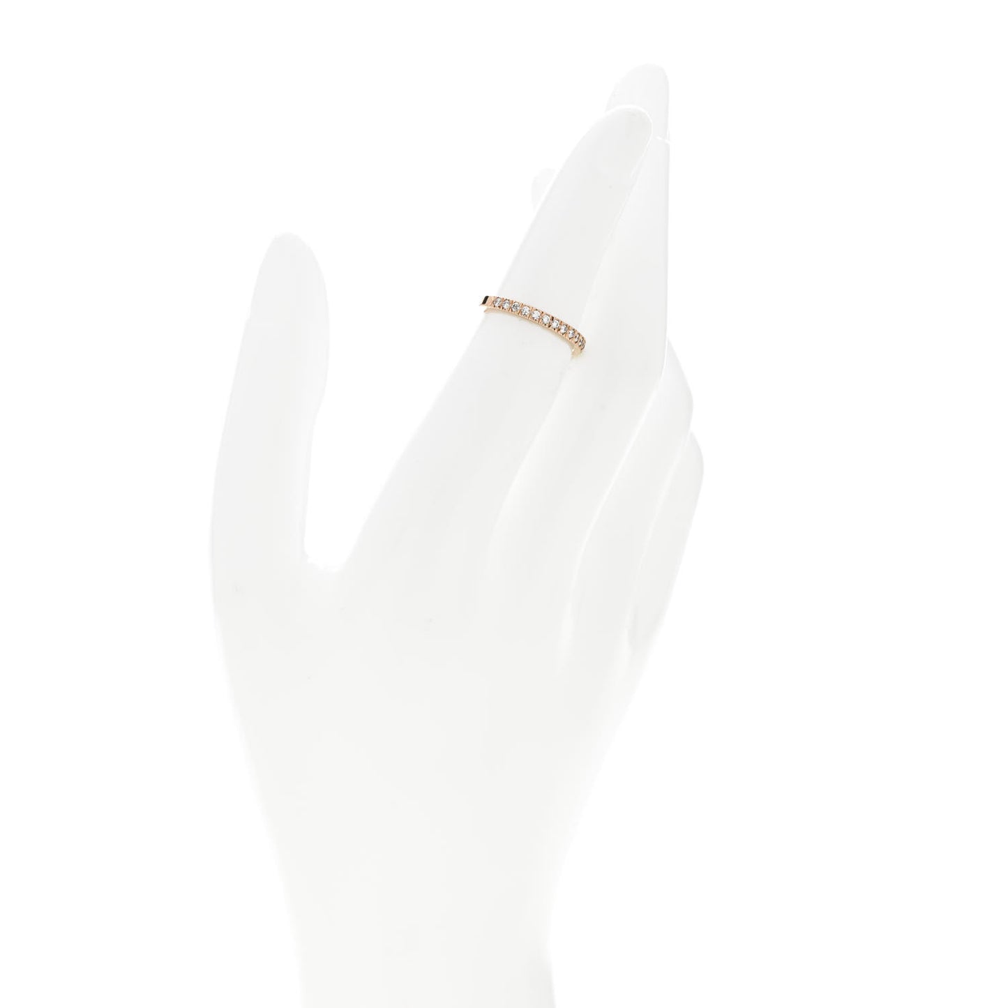 18K Rose Gold Diamond Metro Band Ring 49 4.75