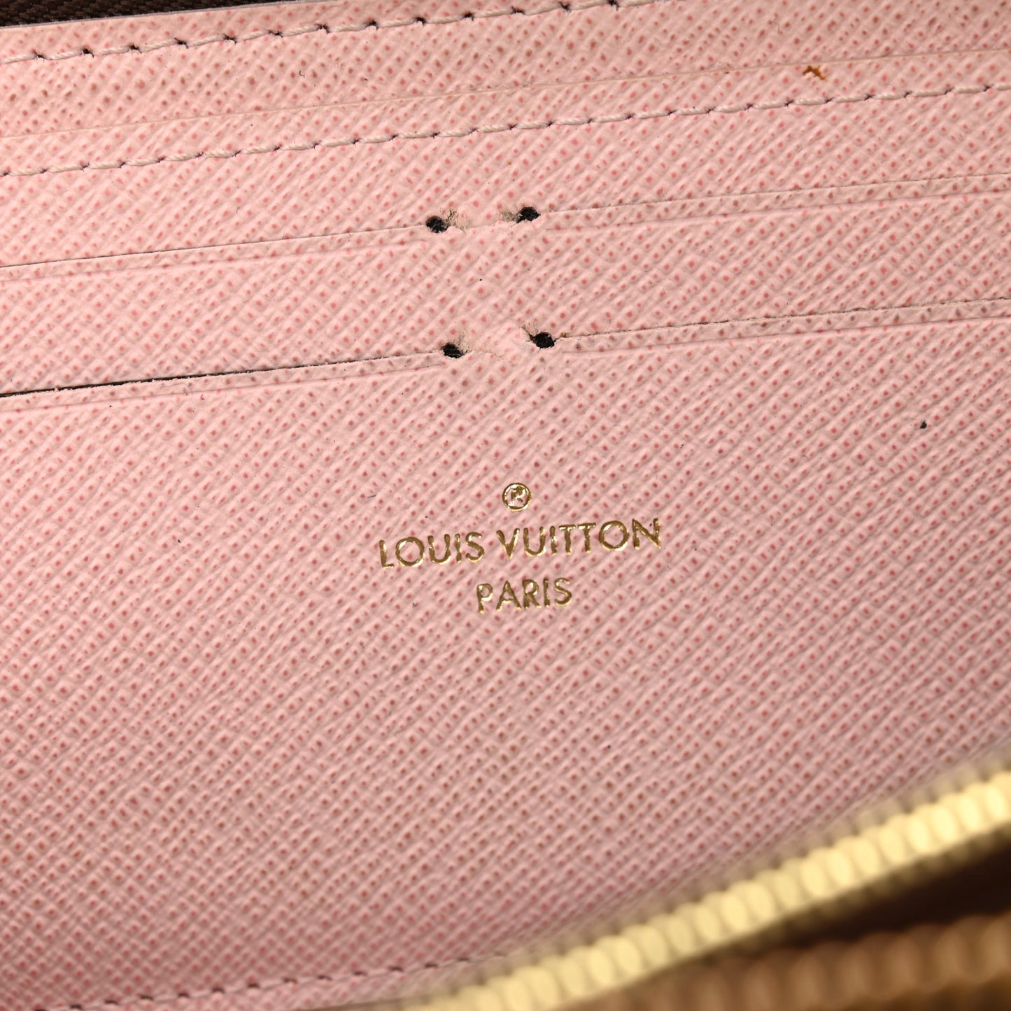 Monogram Clemence Wallet Rose Ballerine