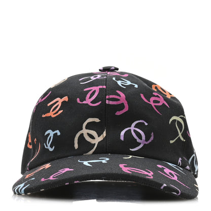 Chanel Cotton CC Cap Hat Black Multicolor 3 of 9
