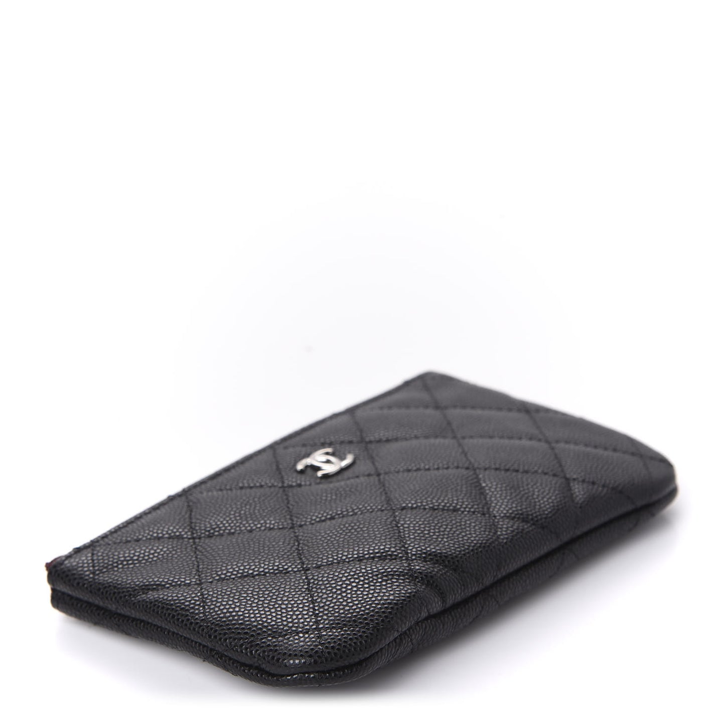 Caviar Quilted Small Cosmetic Case Black