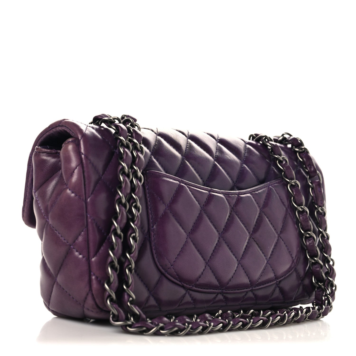 Chanel Lambskin East West Flap Purple 2 of 9