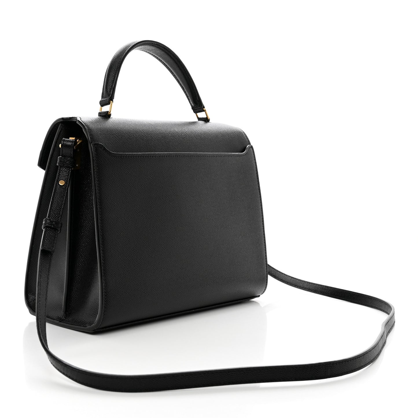 Grain de Poudre Medium Classic Monogram Cassandra Top Handle Black Rouge Legion