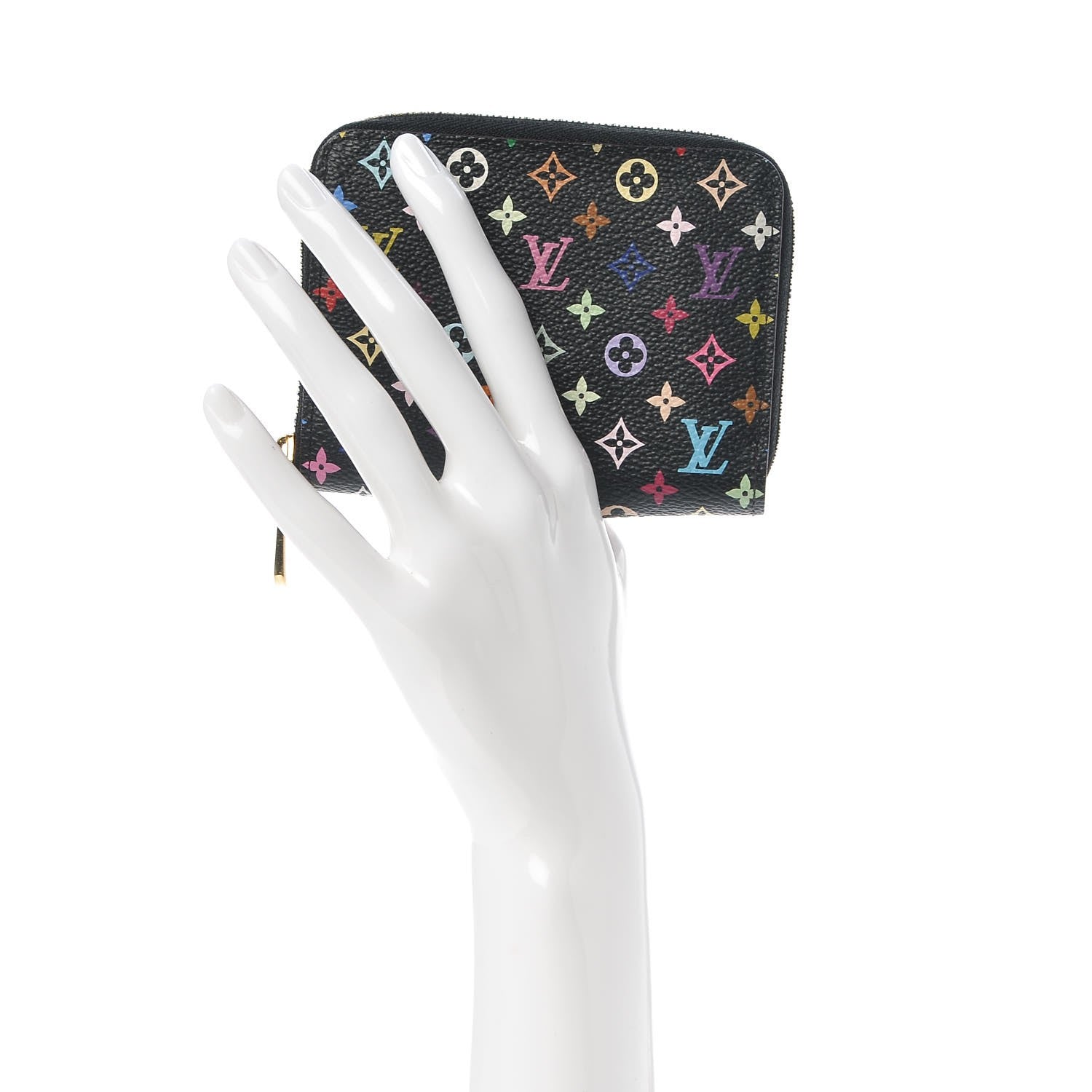 Louis Vuitton Monogram Multicolor Zippy Coin Purse Black Grenade 2 of 7