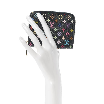 Louis Vuitton Monogram Multicolor Zippy Coin Purse Black Grenade 2 of 7