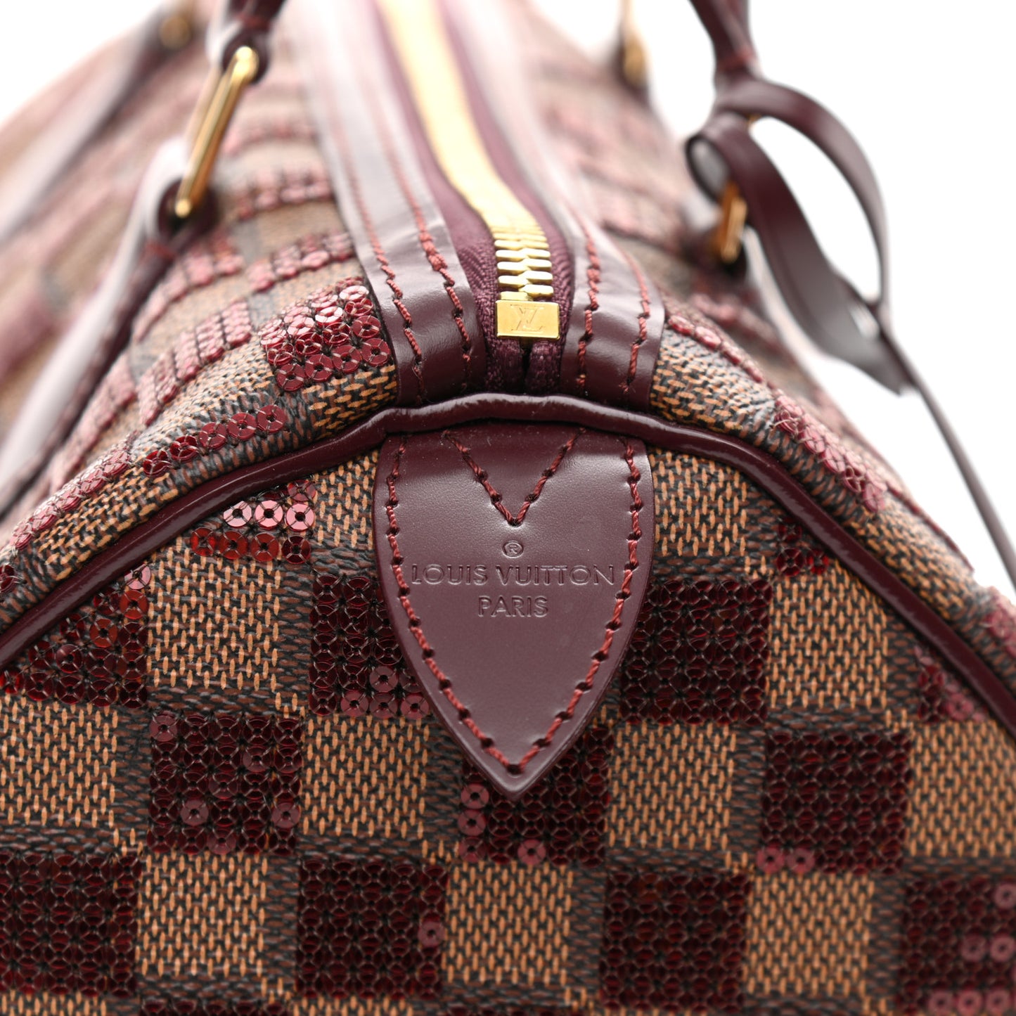 Damier Paillettes Speedy 30 Rouge