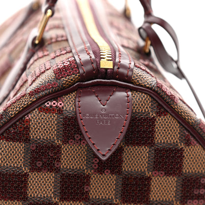 Louis Vuitton Damier Paillettes Speedy 30 Rouge 7 of 11