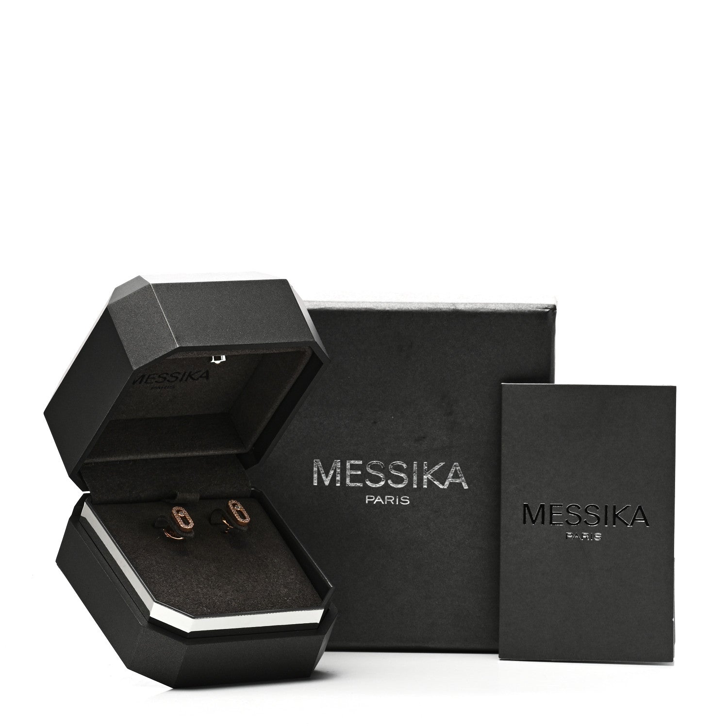 Messika 18K Rose Gold Diamond Move Uno Earrings 7 of 7