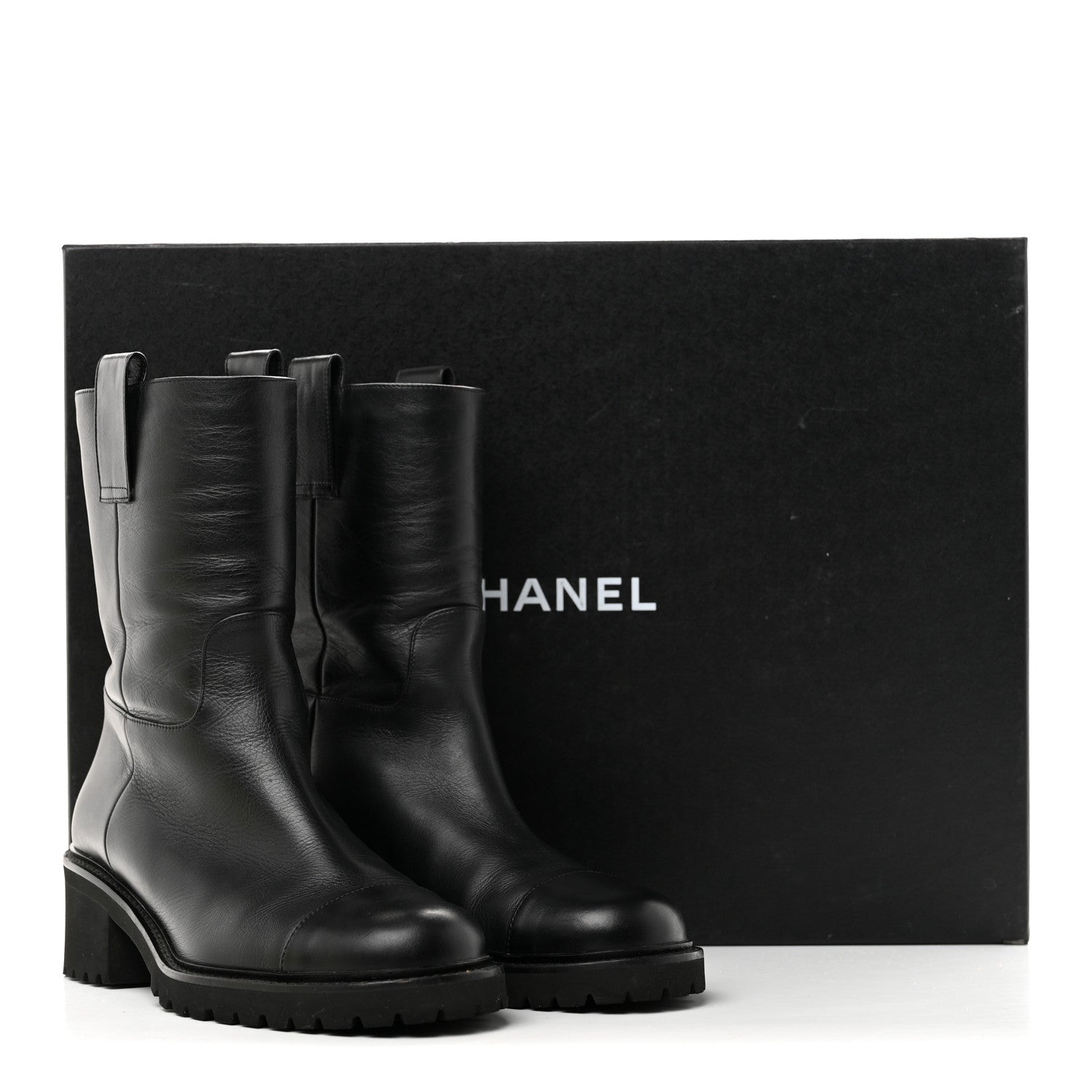 Chanel Calfskin CC Ankle Boots 39 Black 11 of 11