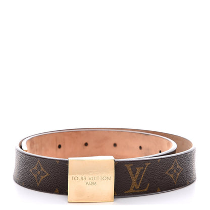 Louis Vuitton Monogram Ceinture Belt Gold Buckle 85 34 1 of 8
