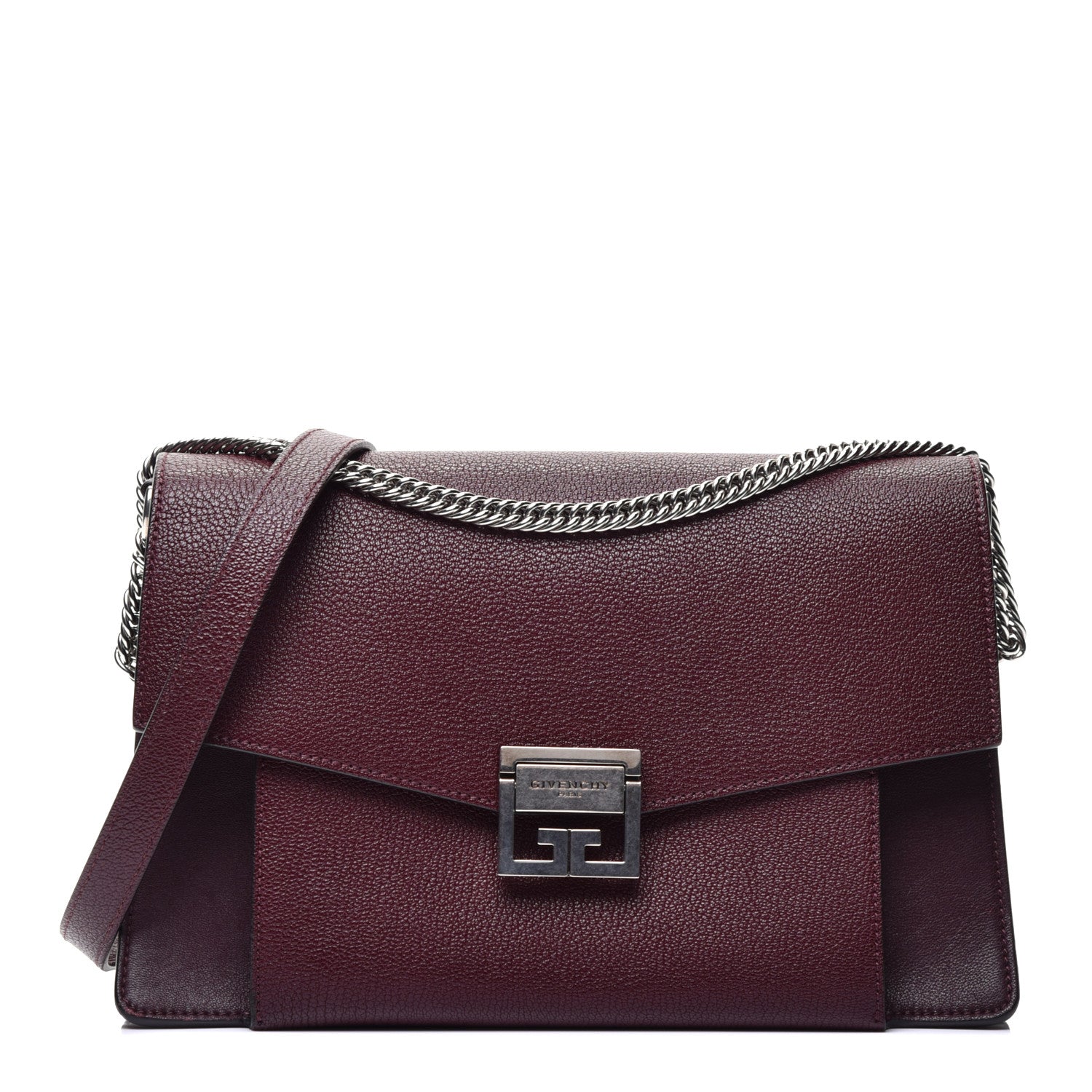 Givenchy Goatskin Medium GV3 Shoulder Bag Aubergine 1 of 9