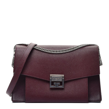 Givenchy Goatskin Medium GV3 Shoulder Bag Aubergine 1 of 9
