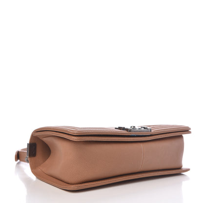 Chanel Caviar Quilted Medium Boy Flap Camel 4 of 11