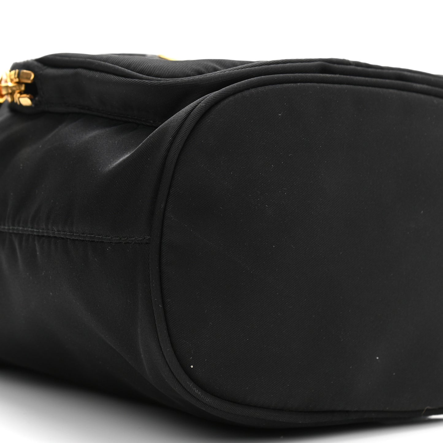 Saffiano Tessuto Nylon Mini Bucket Crossbody Bag Black