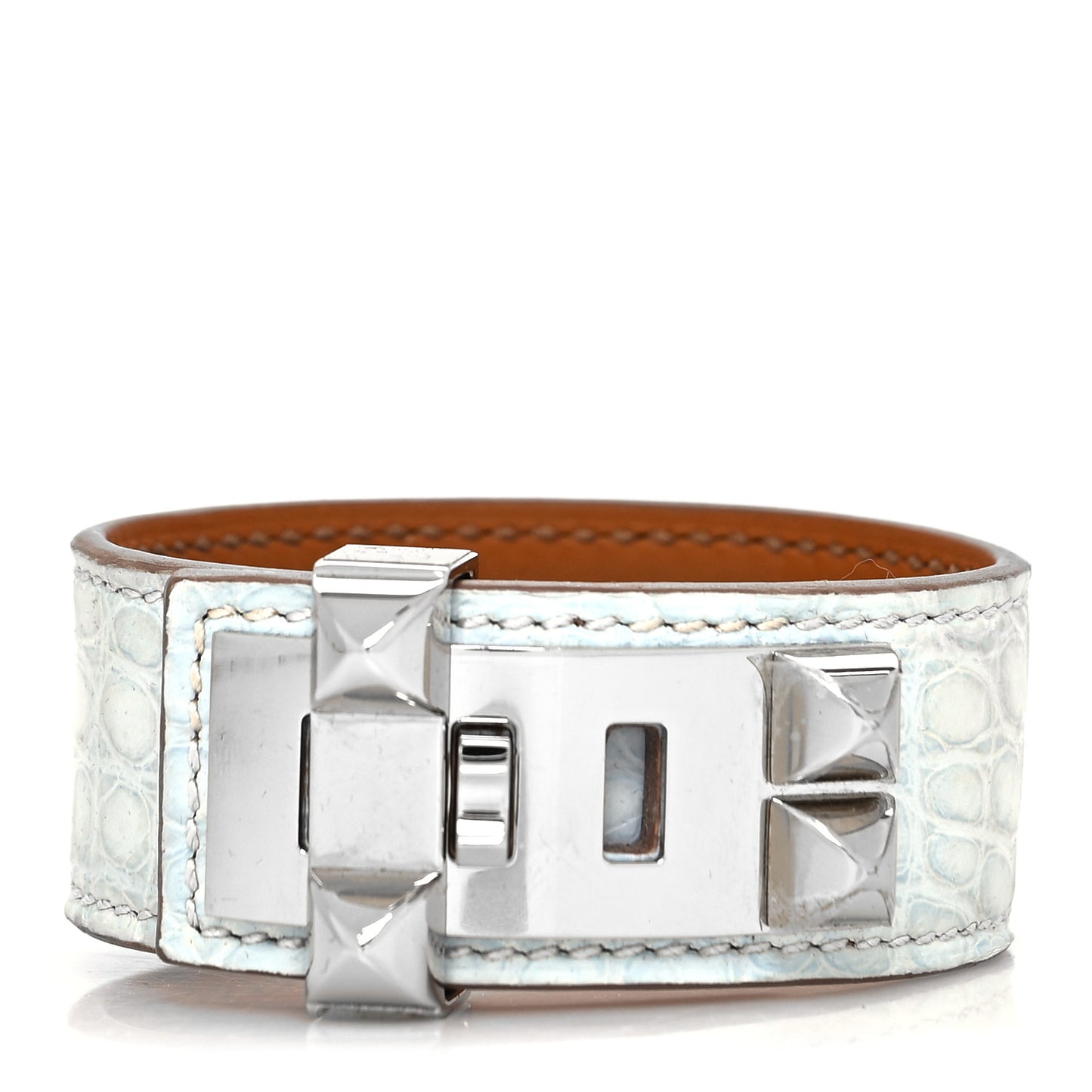 Matte Alligator Collier de Chien CDC 24 Bracelet T2 Bleu Brume