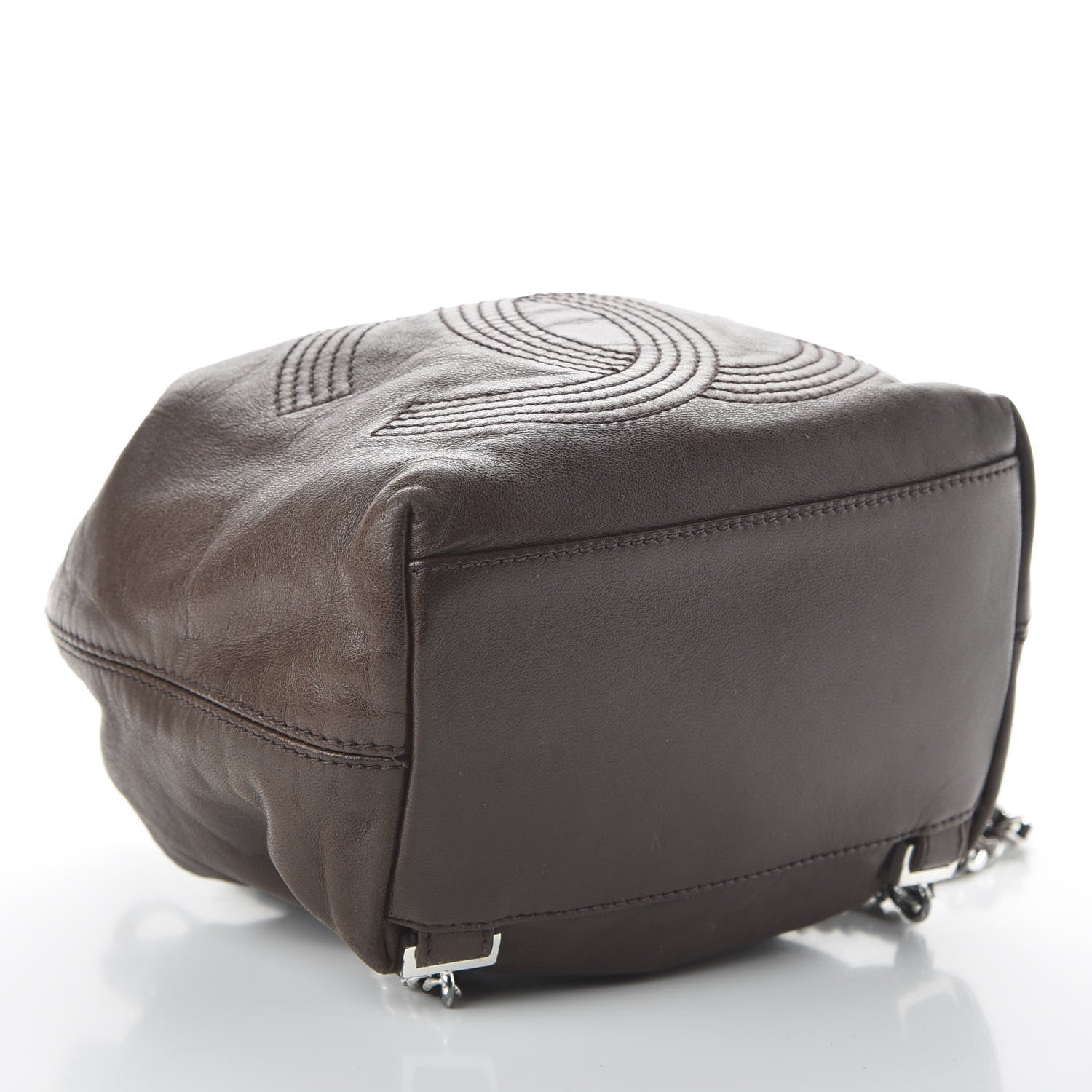 Chanel Lambskin CC Drawstring Backpack Brown 5 of 10