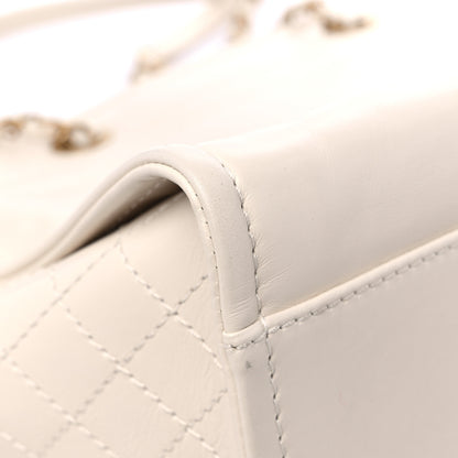 Chanel Aged Calfskin Small Charms Deauville Tote White 10 of 13