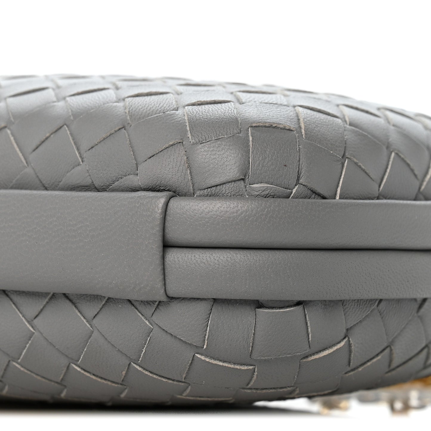Nappa Intrecciato Chain Knot Clutch Sterling