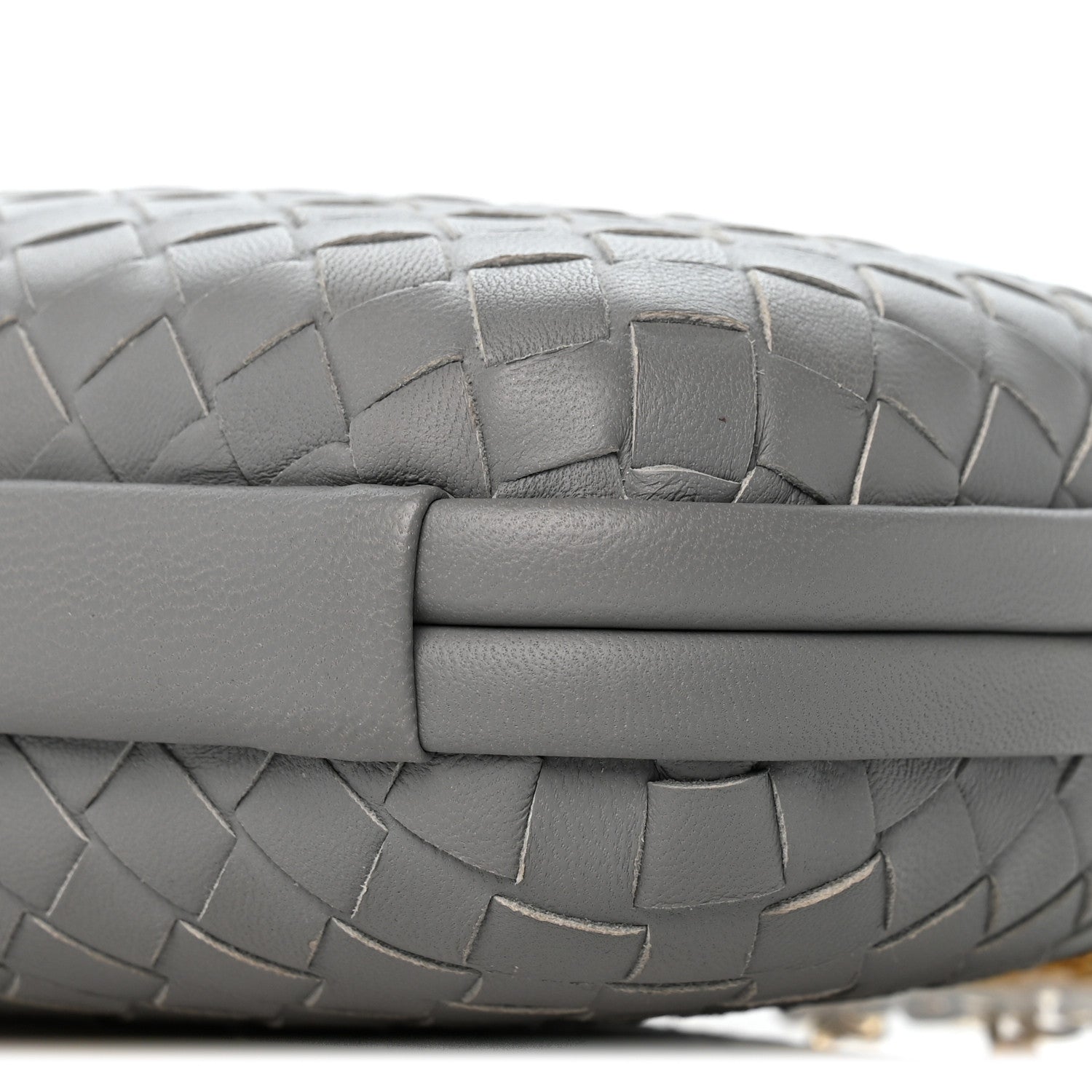 Bottega Veneta Nappa Intrecciato Chain Knot Clutch Sterling 9 of 10