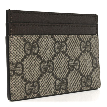 Gucci GG Supreme Monogram Textured Dollar Calfskin Ophidia Card Holder Beige Ebony New Acero 3 of 7