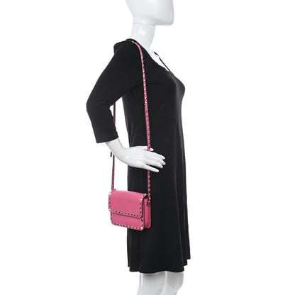 Valentino Garavani Vitello Rockstud Flap Crossbody Bag Peony 2 of 11