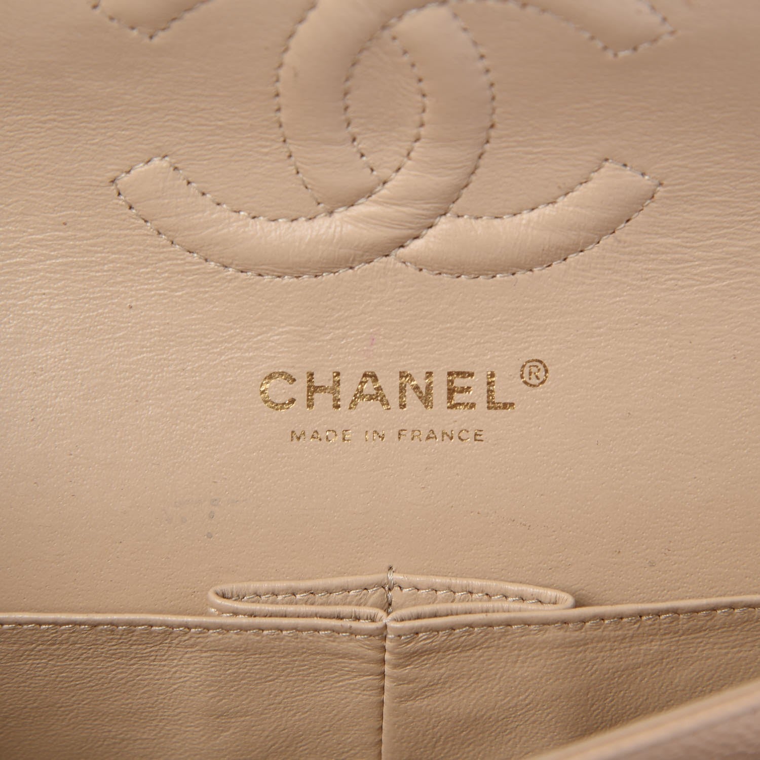 Chanel Caviar Quilted Medium Double Flap Beige Clair 7 of 8