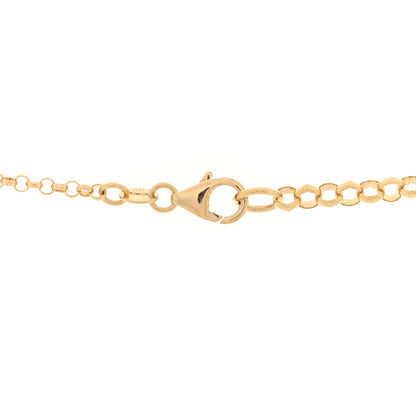 Foundrae 18K Yellow Gold Diamond Violet Spinel Dream Reverie Medallion Mixed Belcher Extended Necklace 5 of 5