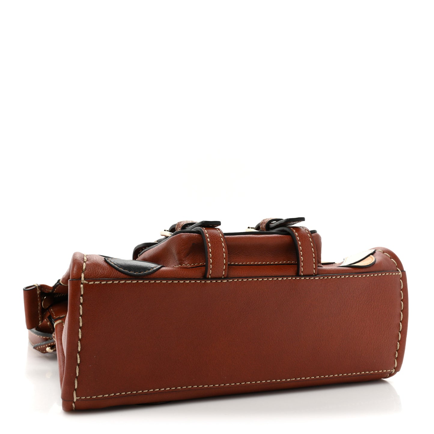 Buffalo Scallop Patchwork Mini Edith Sepia Brown