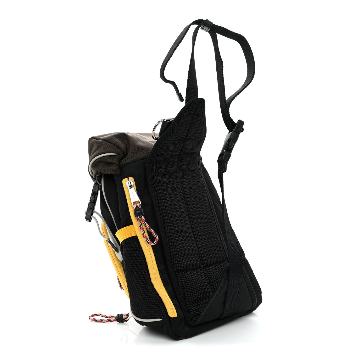 Burberry Nylon Leo Sling Bag Black Yellow Grey 3 of 10