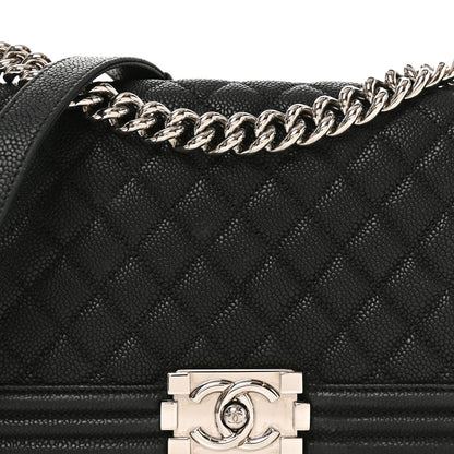 Chanel Iridescent Caviar Quilted Medium Boy Flap Black 8 of 11