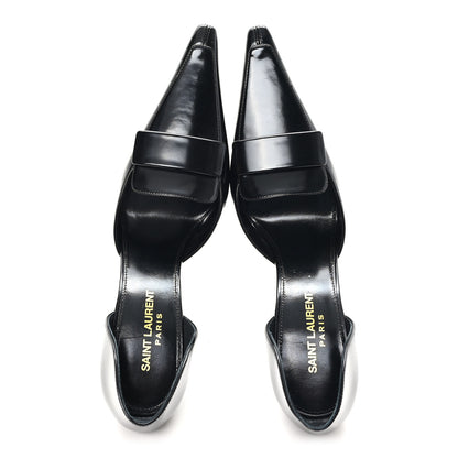 Saint Laurent Patent Calfskin Dorsay 110 Pumps 38 Black 2 of 10