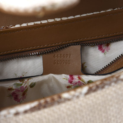 Gucci Raffia Elaphe Matelasse Small GG Marmont Shoulder Bag Natural Cream Brown 7 of 10