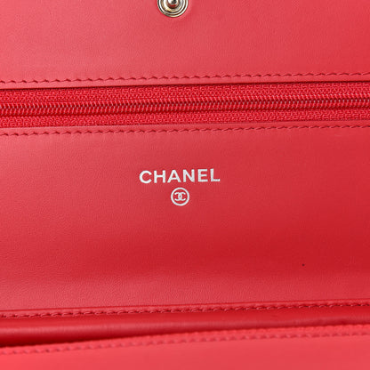 Chanel Caviar Timeless CC Wallet On Chain WOC Red 6 of 12