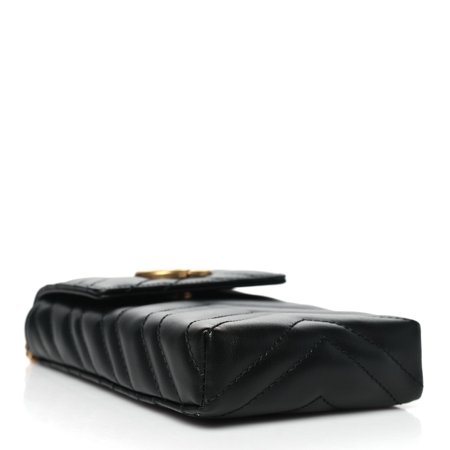 Gucci Calfskin Small GG Marmont Phone Crossbody Bag Black 4 of 10