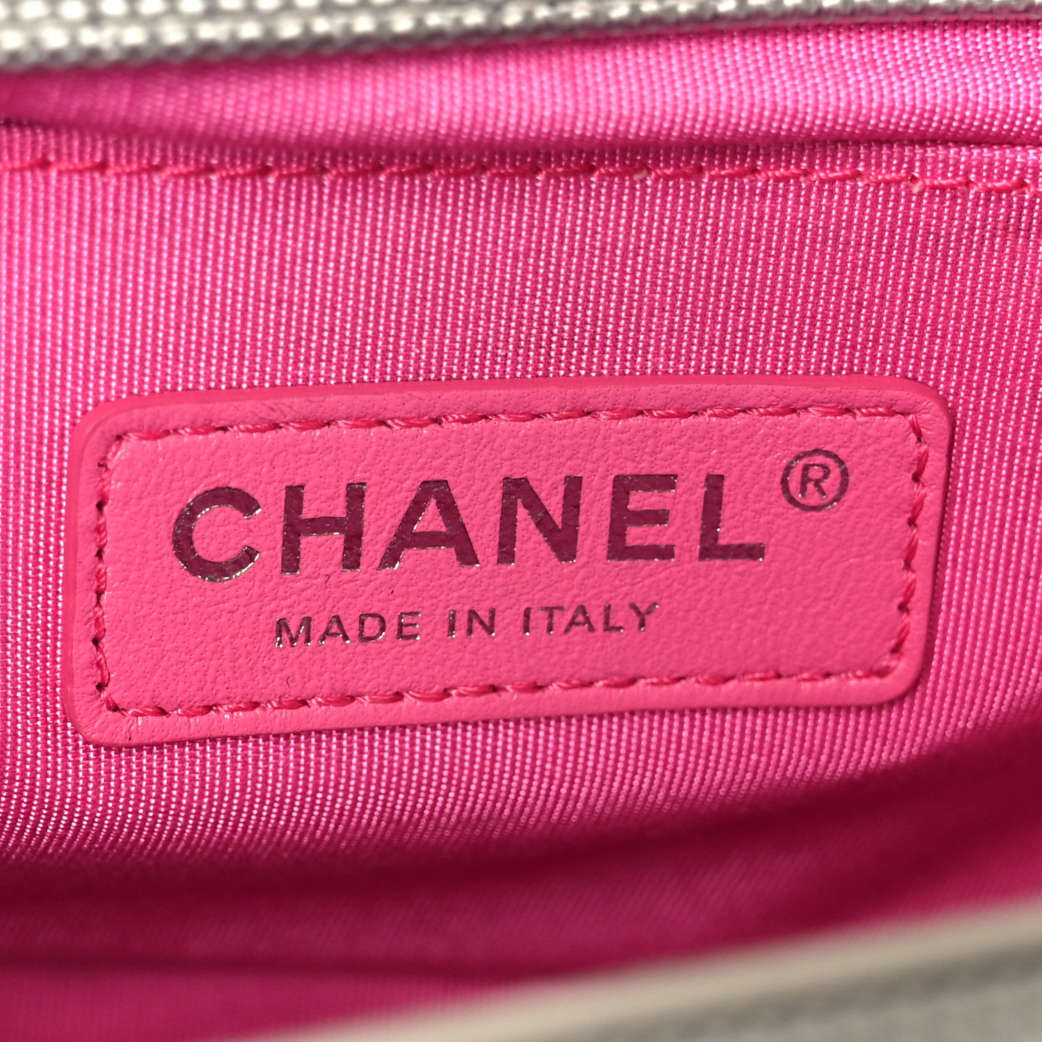 Chanel Canvas Quilted Medium Fluo Boy Flap Dark Grey Fuchsia Green 6 of 10
