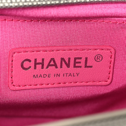 Chanel Canvas Quilted Medium Fluo Boy Flap Dark Grey Fuchsia Green 6 of 10