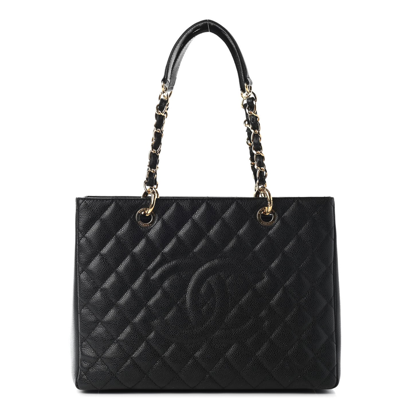 Caviar Quilted Grand Shopping Tote GST Black