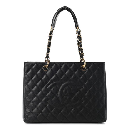 Chanel Caviar Quilted Grand Shopping Tote GST Black 1 of 9