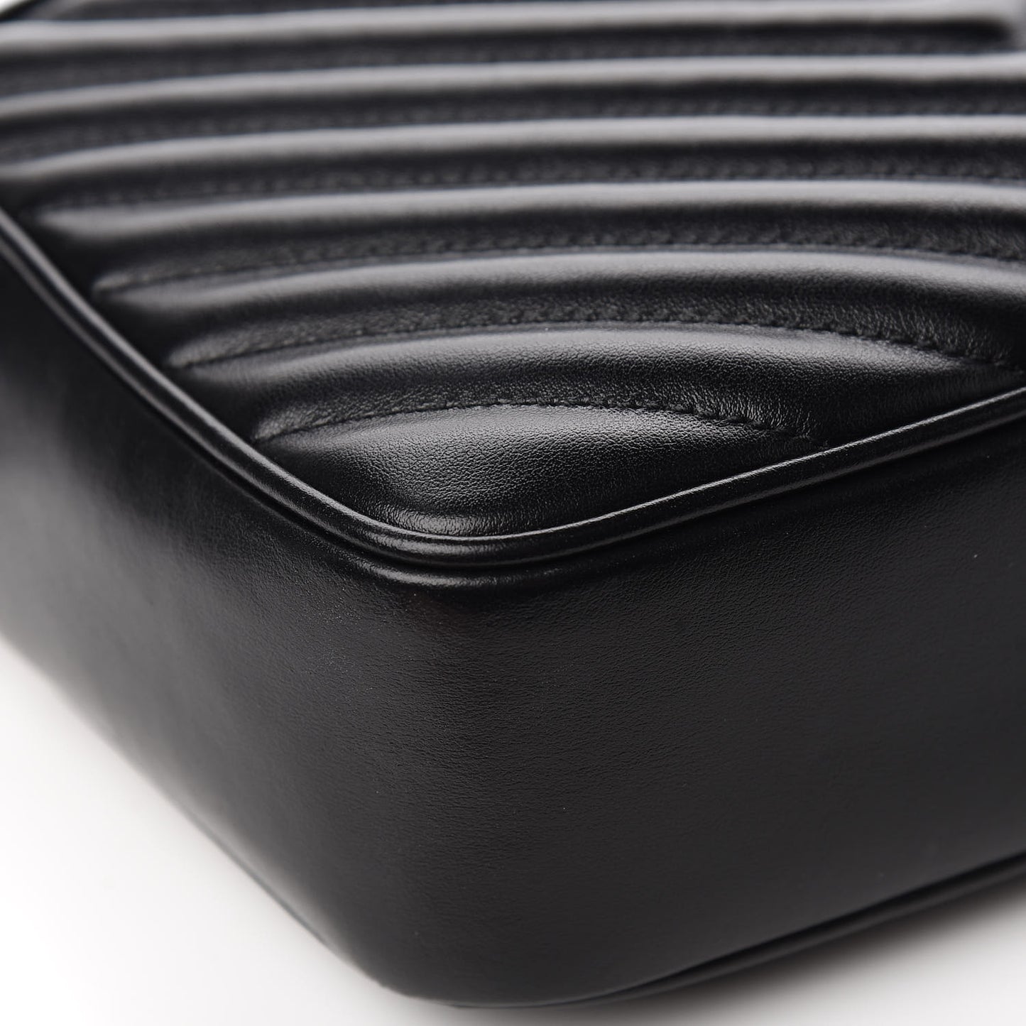Calfskin Matelasse Monogram Lou Camera Bag Black