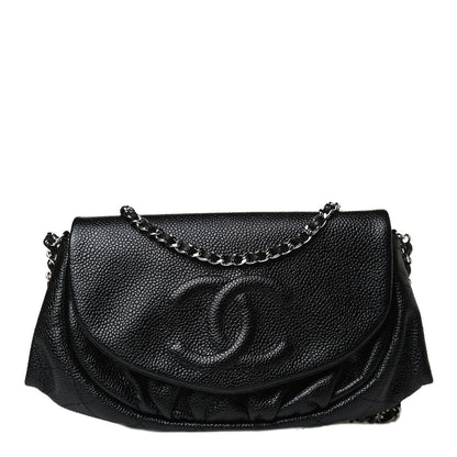 Chanel Caviar Half Moon Wallet On Chain WOC Black 1 of 12