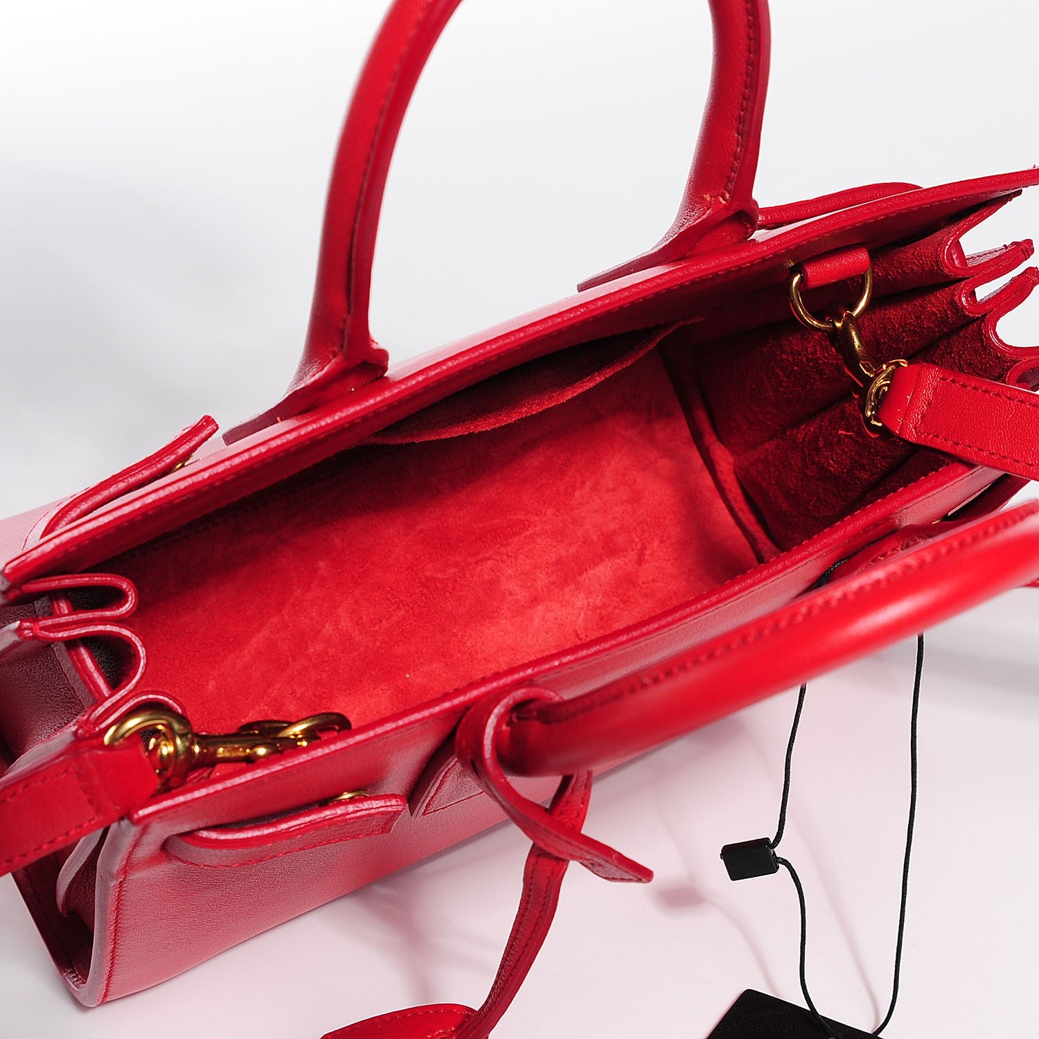 Saint Laurent Calfskin Nano Sac De Jour Lipstick Red 5 of 7