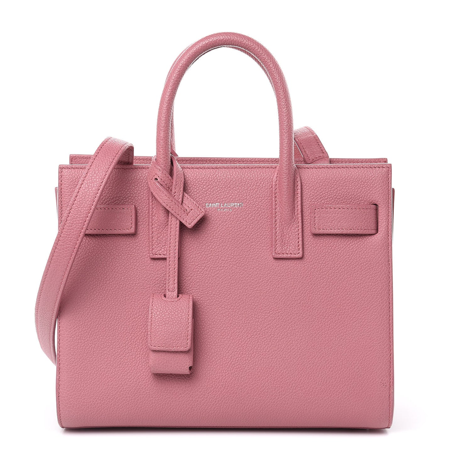 Grained Calfskin Nano Sac De Jour Rose Dark