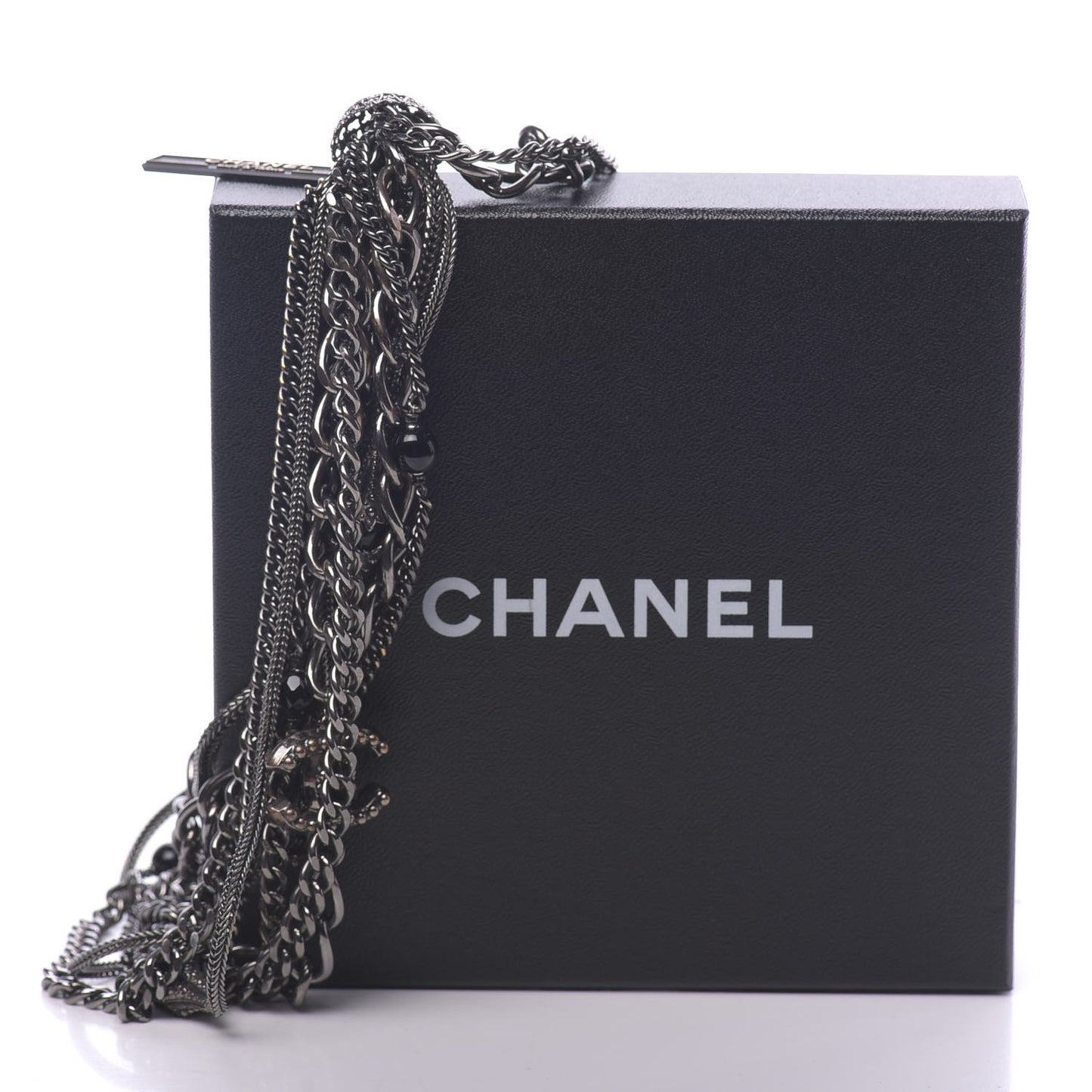 Ruthenium CC Multistrand Necklace Black