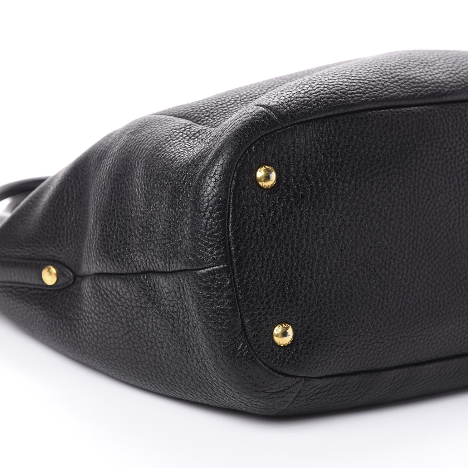 Prada Vitello Daino Side Pocket Tote Black 8 of 9
