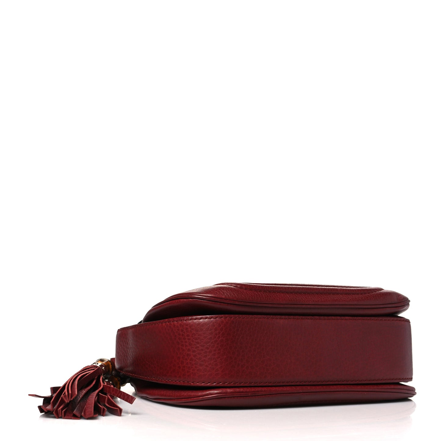 Calfskin Medium New Bamboo Top Handle Bag Red