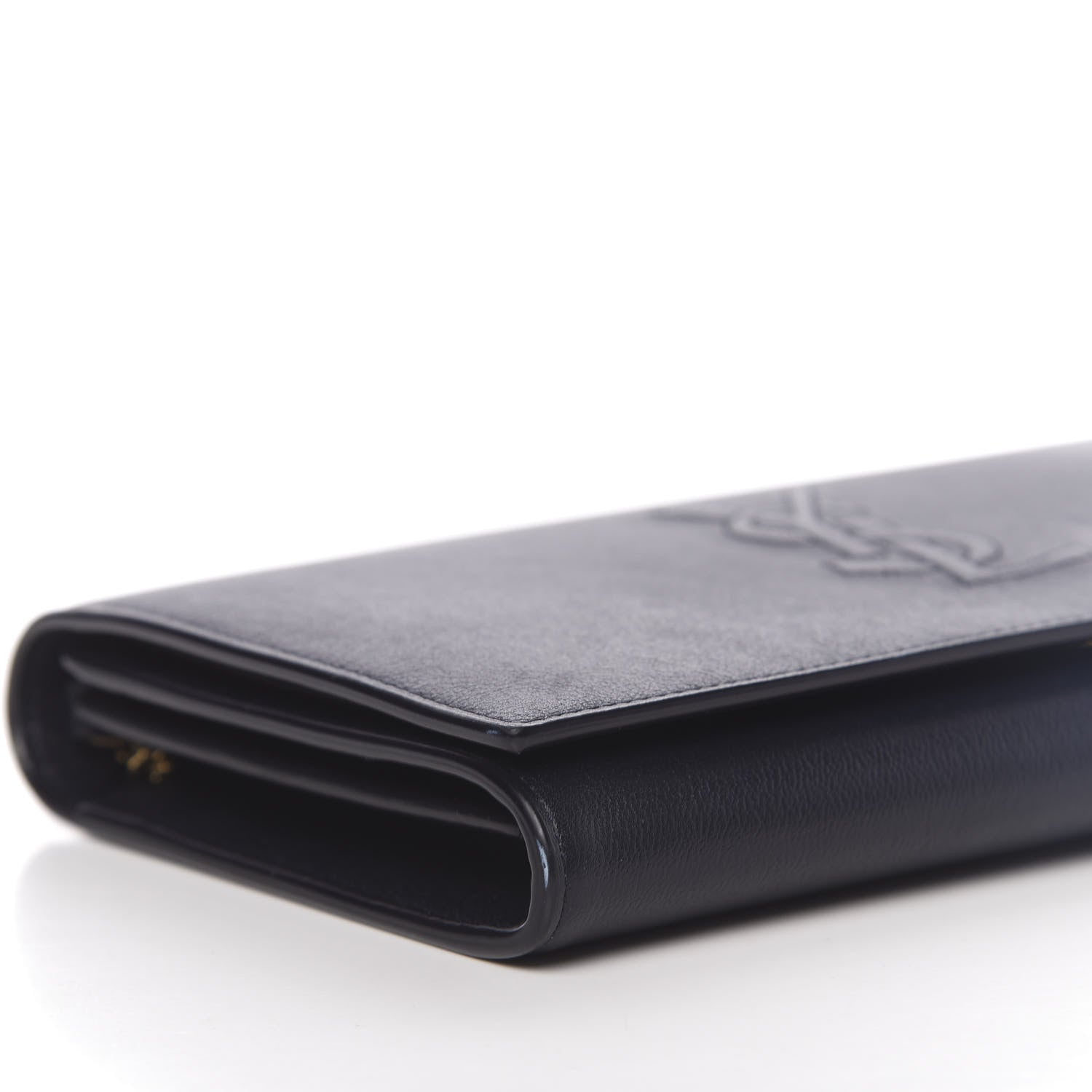Saint Laurent Calfskin Monogram Belle de Jour Chain Clutch Navy 8 of 11