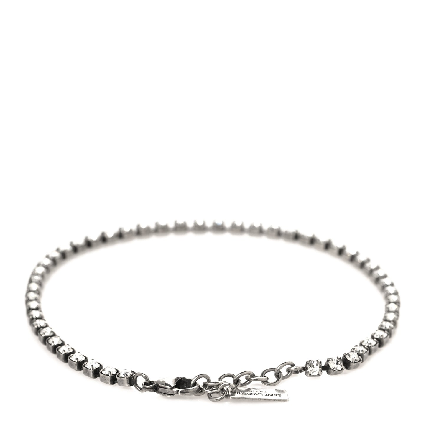 Metal Crystal Smoking Anklet Silver